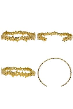 Dior Bangle Gold Golden Bracelet Metal Star